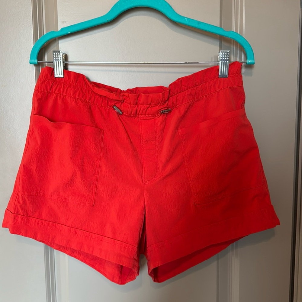 Athleta Trekkie North Paper-bag waist Shorts Orange Size 8